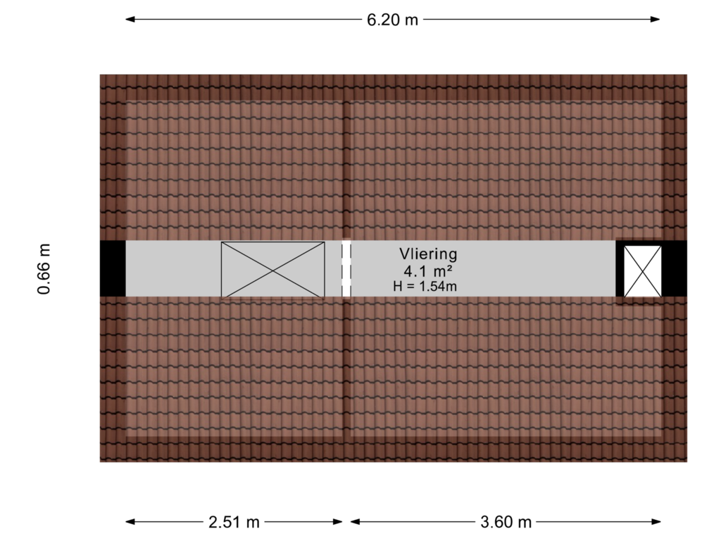 View floorplan of Vliering of Brinkweg 7