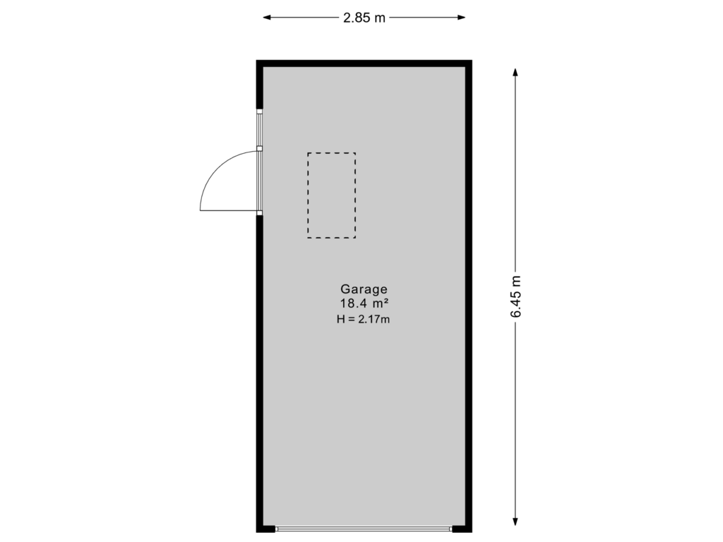 View floorplan of Garage of Brinkweg 7