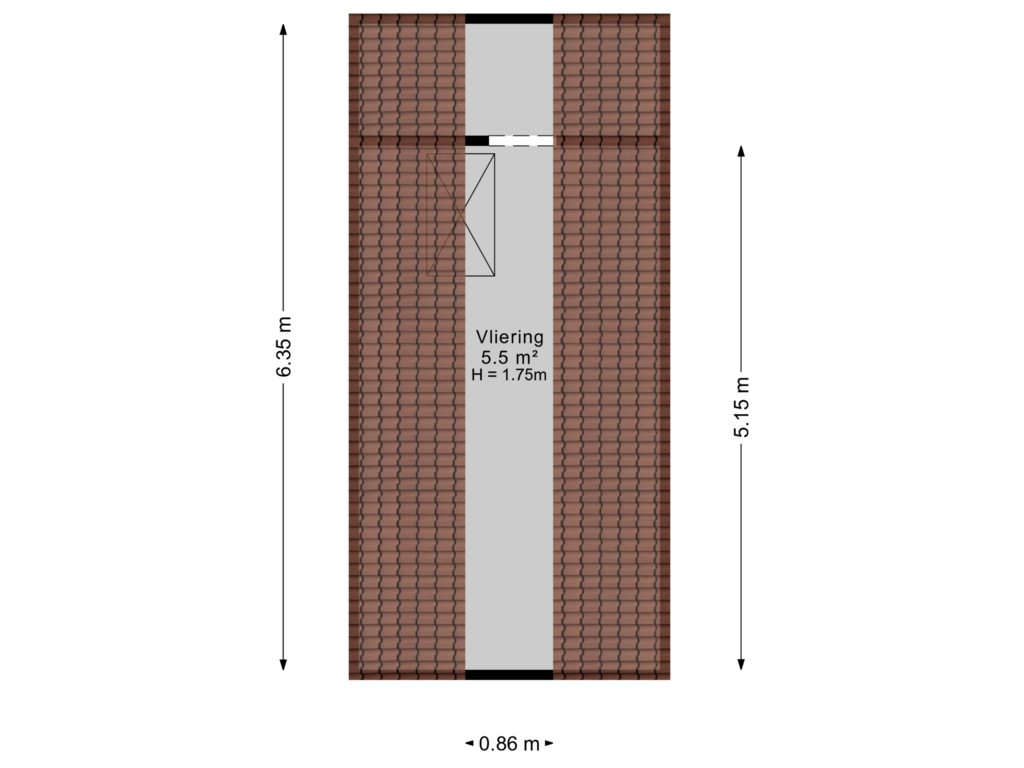 View floorplan of Vliering - Garage of Brinkweg 7