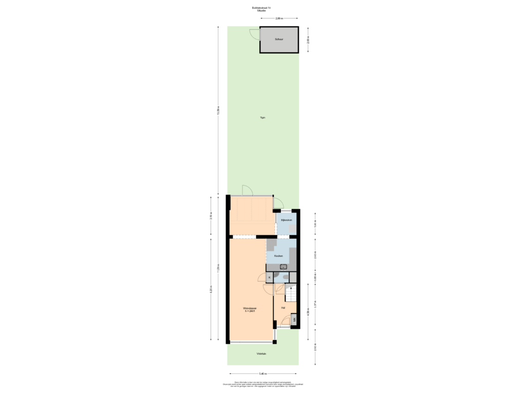 Bekijk plattegrond van Situatie van Baldwinstraat 14