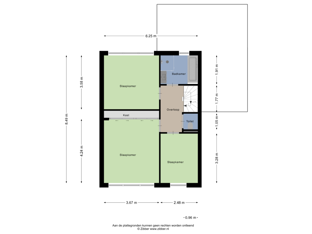 Bekijk plattegrond van Eerste Verdieping van Driebladhof 15