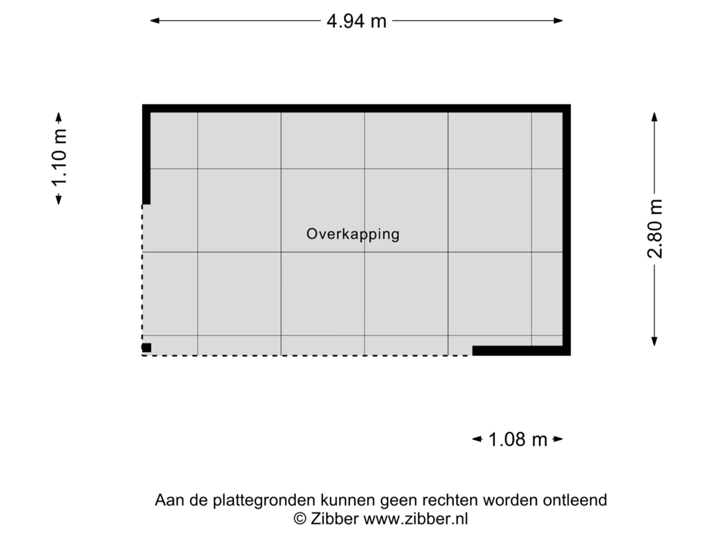 Bekijk plattegrond van Overkapping van Driebladhof 15