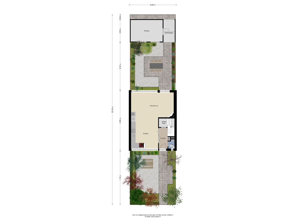 View floorplan of Begane Grond Tuin of Troelstrastraat 27