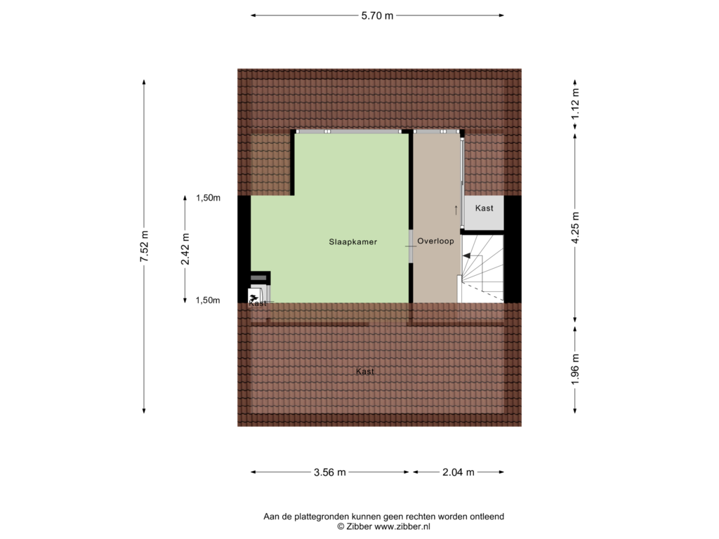 View floorplan of Tweede Verdieping of Troelstrastraat 27