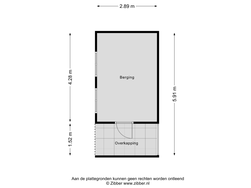 View floorplan of Berging of Troelstrastraat 27