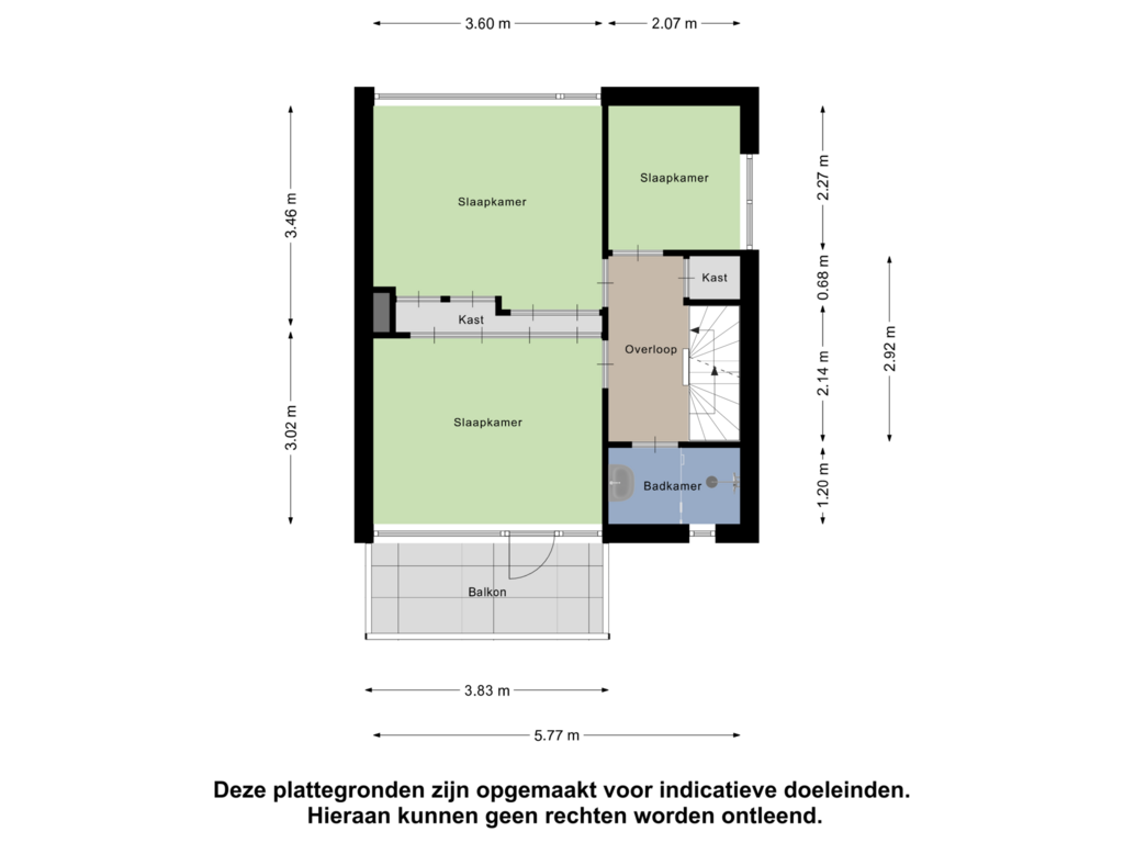 Bekijk plattegrond van Eerste Verdieping van Sandelingenstraat 22