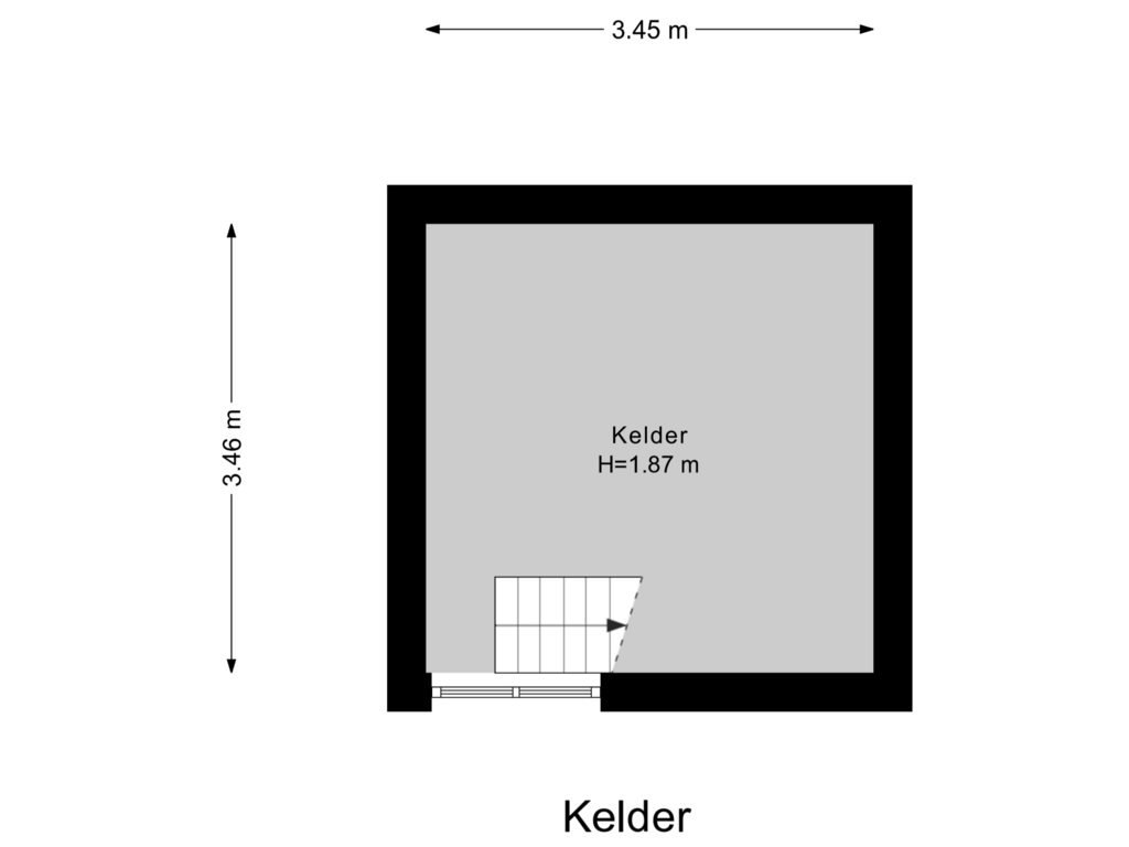 View floorplan of Kelder of Beukenlaan 17