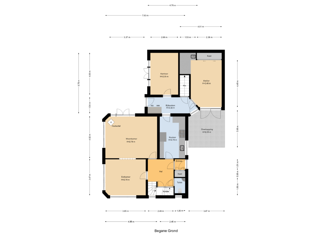 View floorplan of Begane Grond of Beukenlaan 17