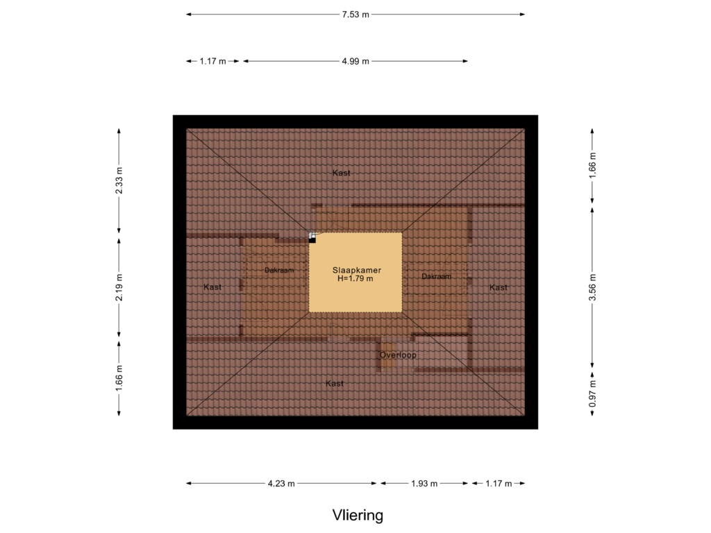 View floorplan of Vliering of Beukenlaan 17