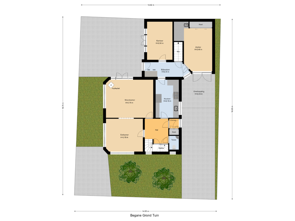 View floorplan of Begane Grond Tuin of Beukenlaan 17