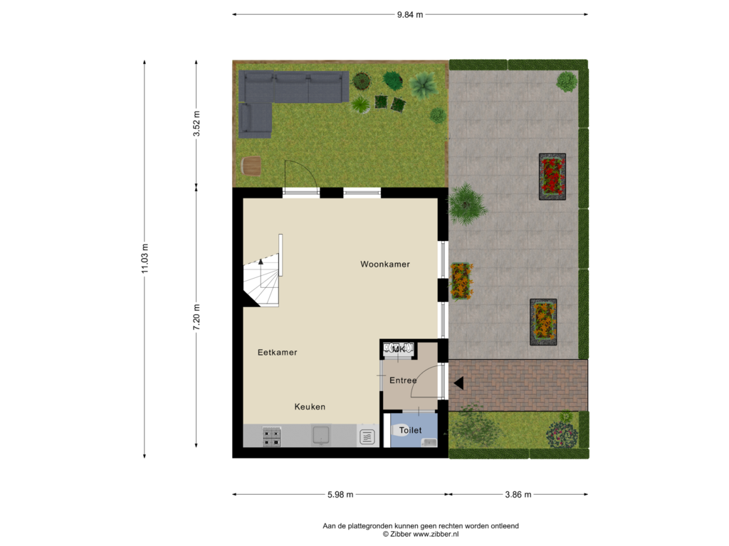 View floorplan of Begane Grond_Tuin of Wandgreppel 23