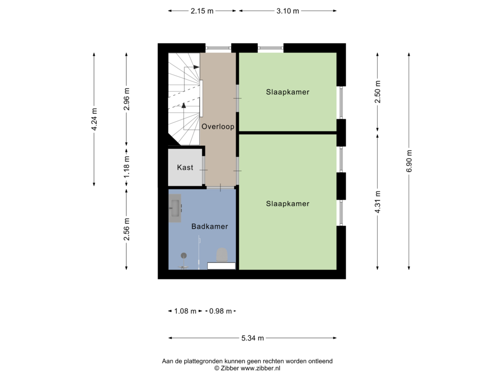 View floorplan of Eerste Verdieping of Wandgreppel 23