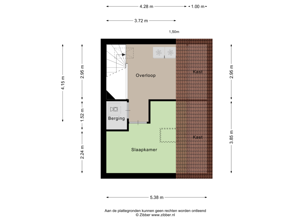 View floorplan of Tweede verdieping of Wandgreppel 23