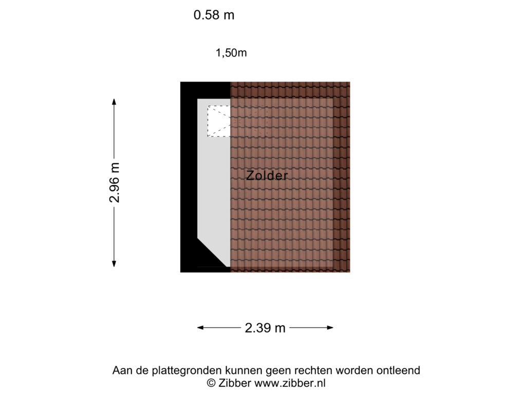 View floorplan of Zolder of Wandgreppel 23