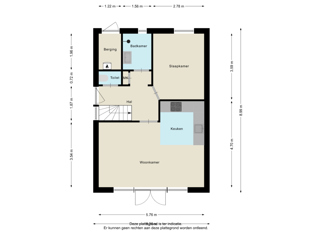 View floorplan of Begane grond of Het Zwiggelterveld 82