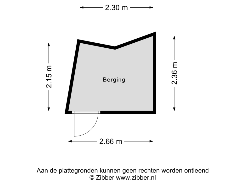 Bekijk plattegrond van Berging van Monsterstraat 4-J