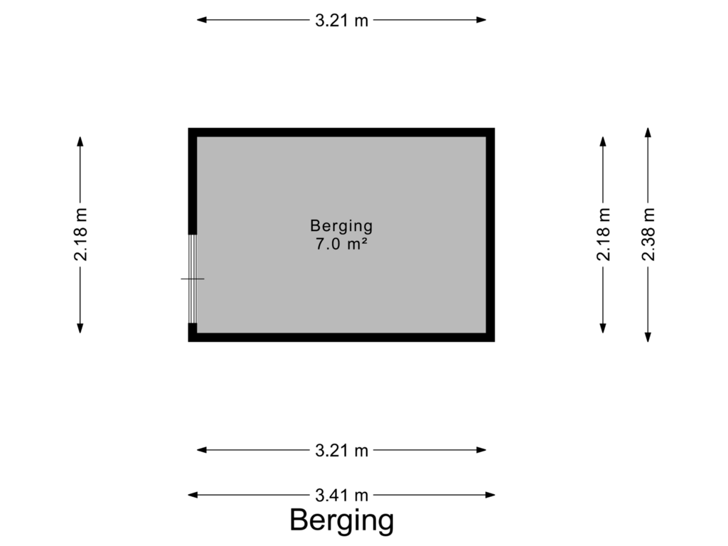 Bekijk plattegrond van Berging van Burgemeester Winklerstraat 45