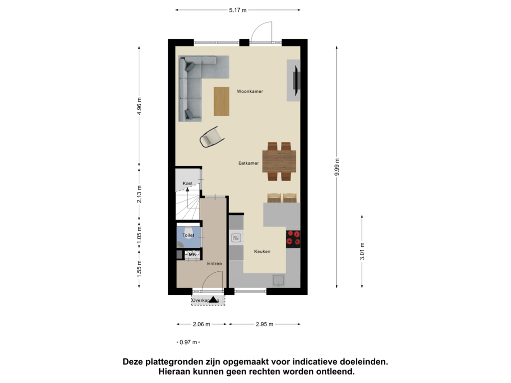 Bekijk plattegrond van Begane Grond van Groote Kreek 72