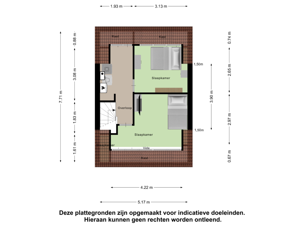 Bekijk plattegrond van Tweede Verdieping van Groote Kreek 72