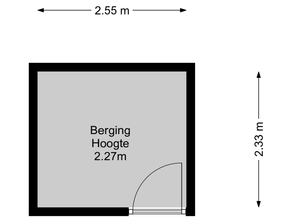 View floorplan of Berging of Noordeinde 277