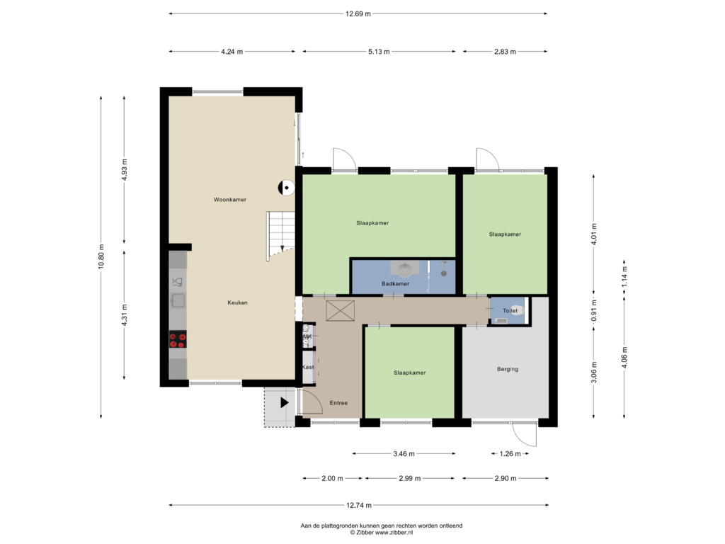 Bekijk plattegrond van Begane Grond van Volkerakstraat 25