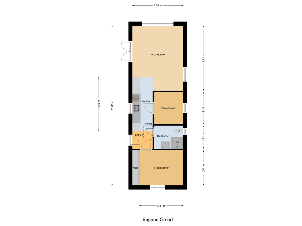 View floorplan of Begane Grond of Rivierendal 118