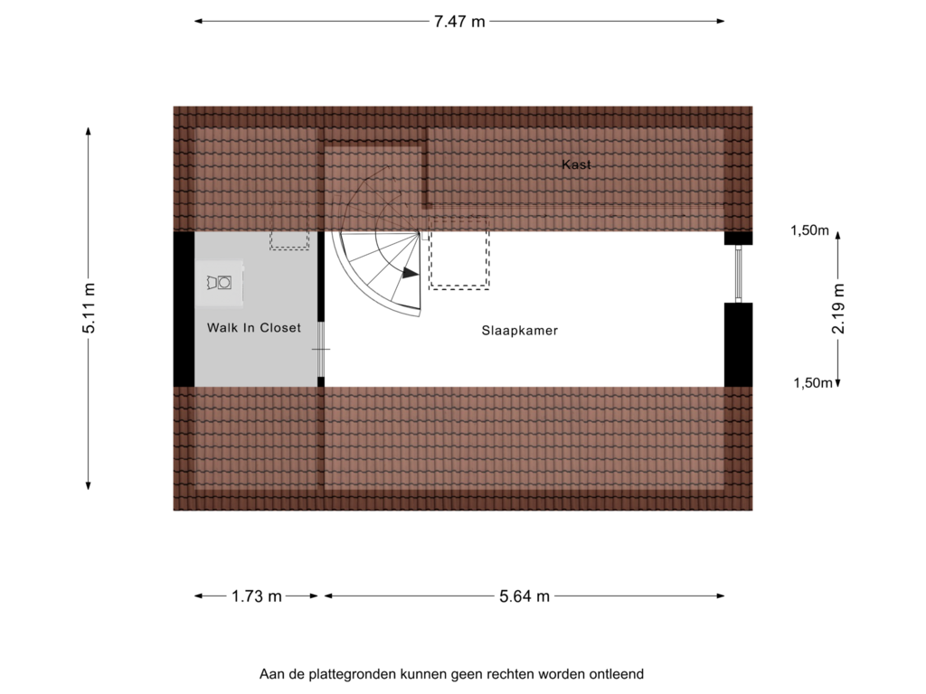 Bekijk plattegrond van Tweede verdieping van Weegbree 7