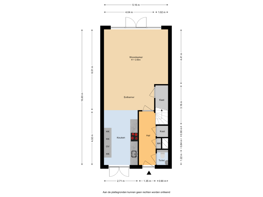 View floorplan of Begane grond of Laan van Londen 1838