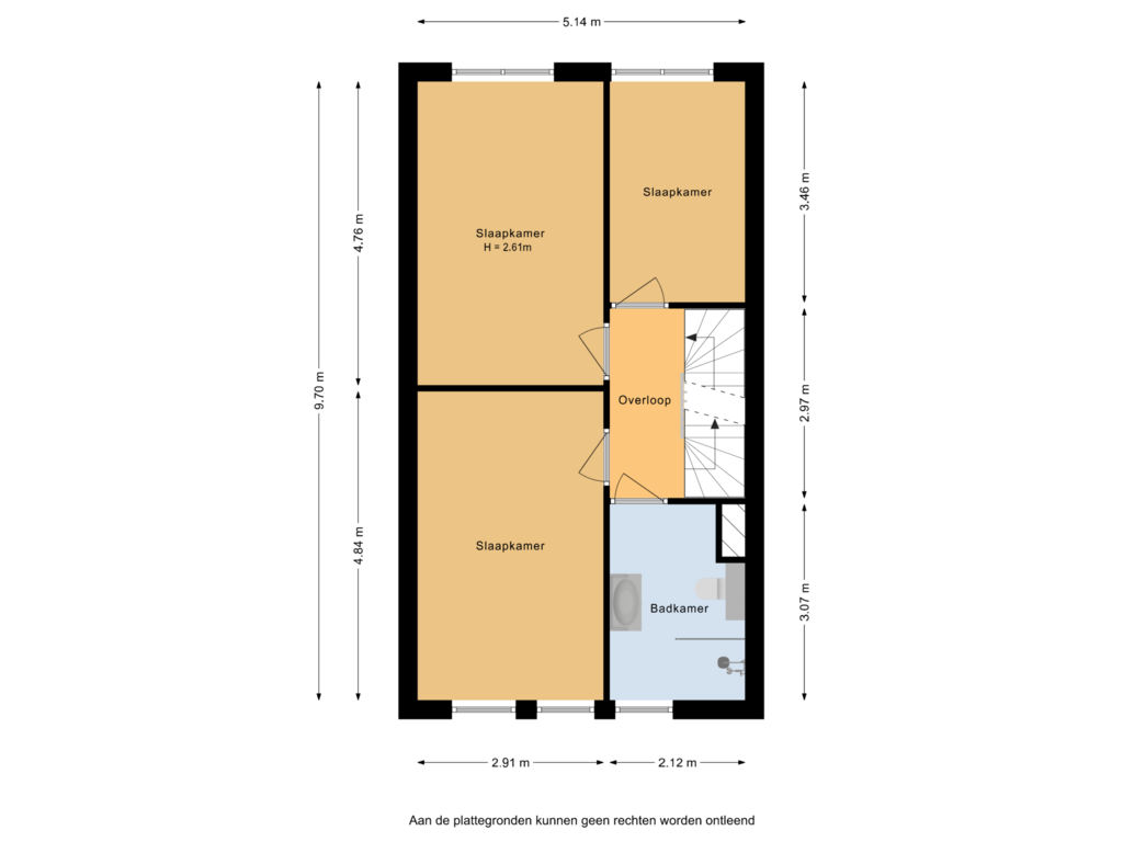 View floorplan of 1e verdieping of Laan van Londen 1838