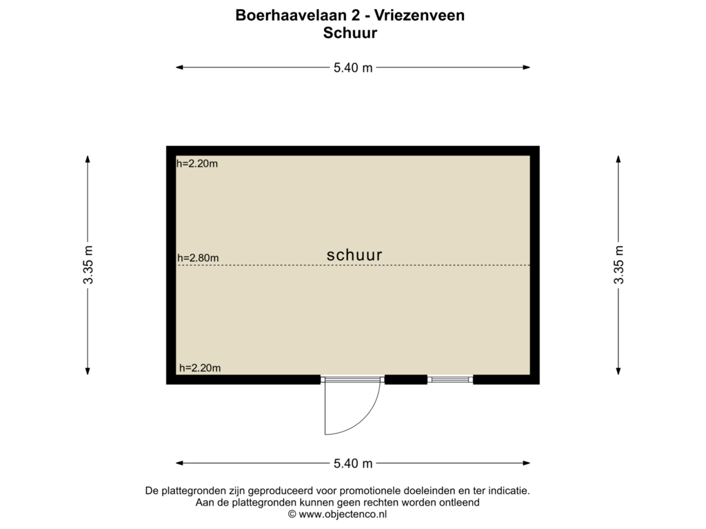 View floorplan of SCHUUR of Boerhaavelaan 2