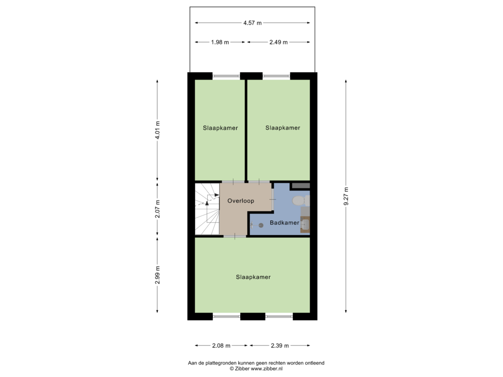 Bekijk plattegrond van Eerste Verdieping van Tuinmanslaan 61