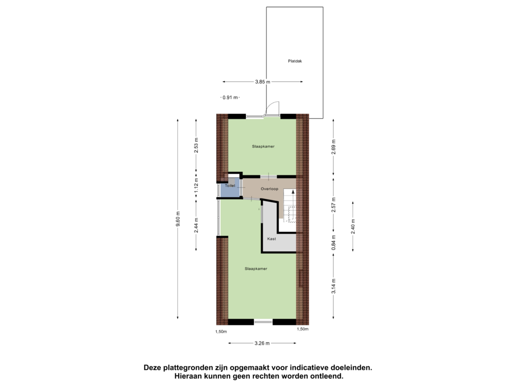 View floorplan of Eerste Verdieping of Tolhuisweg 29