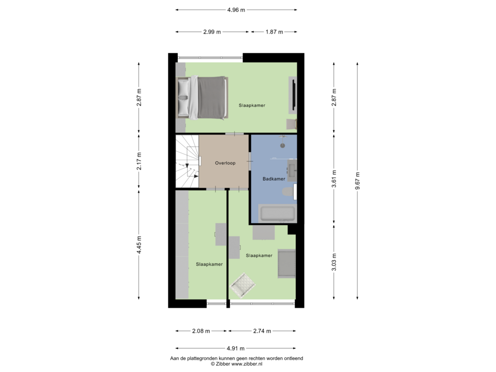 Bekijk plattegrond van Eerste Verdieping van de Huisstede 5