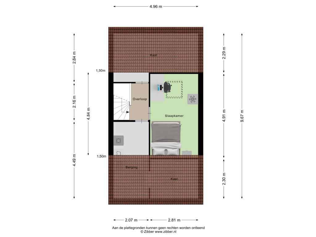 Bekijk plattegrond van Tweede Verdieping van de Huisstede 5