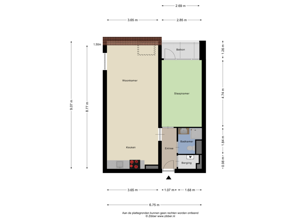 View floorplan of Appartement of Industriestraat 180