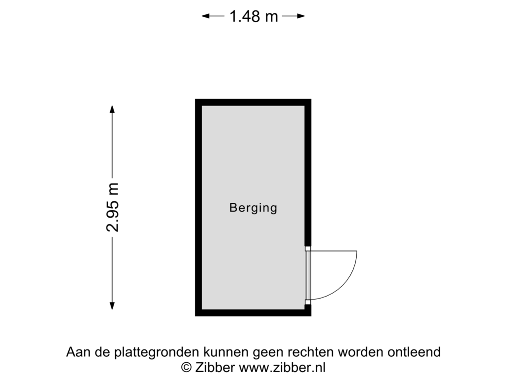 View floorplan of Berging of Industriestraat 180