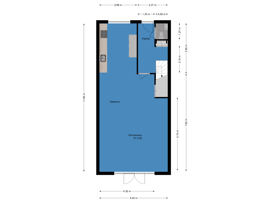 Bekijk plattegrond van Begane grond van De Deel 15