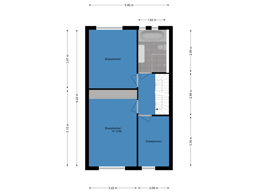 Bekijk plattegrond van Eerste etage van De Deel 15