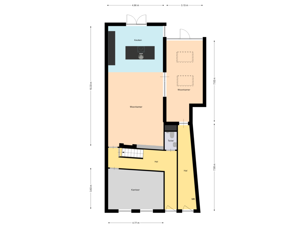 Bekijk plattegrond van First floor van Ambyerstraat Noord 6