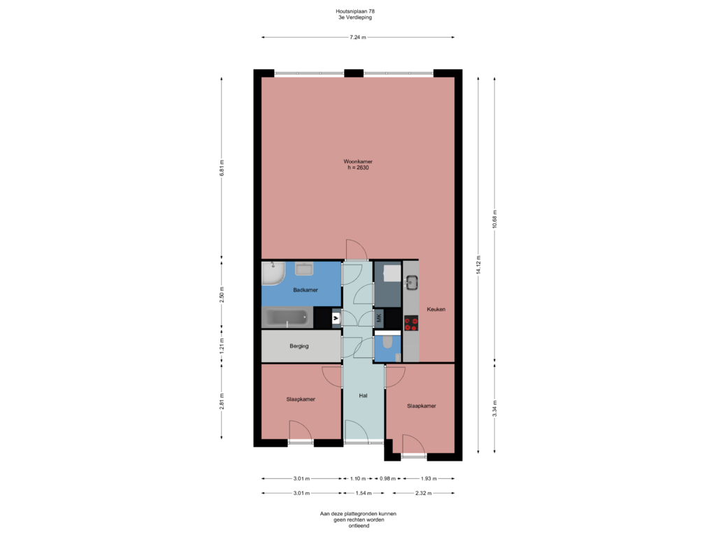 View floorplan of 3e Verdieping of Houtsniplaan 78