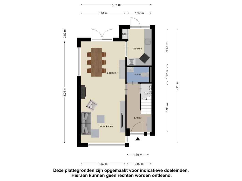 View floorplan of Begane Grond of Uitenhage de Miststraat 11