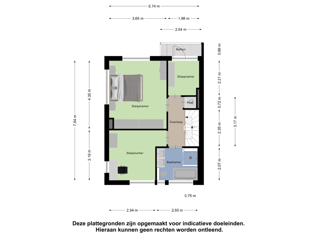 View floorplan of Eerste Verdieping of Uitenhage de Miststraat 11