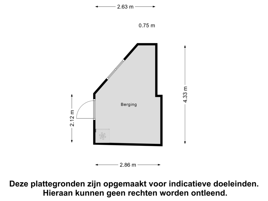 View floorplan of Berging of Uitenhage de Miststraat 11