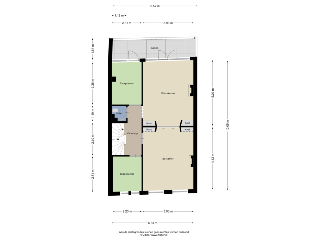 View floorplan of Eerste Verdieping of Utrechtse Veer 12-B