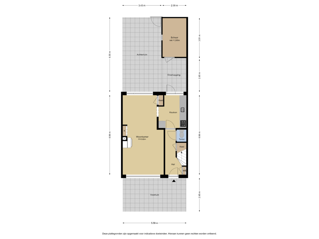 View floorplan of Tuin of Narcissenstraat 9