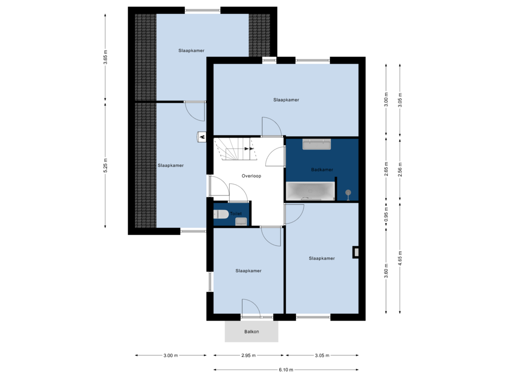 View floorplan of 1e Verdieping of Vuurvlinderronde 1