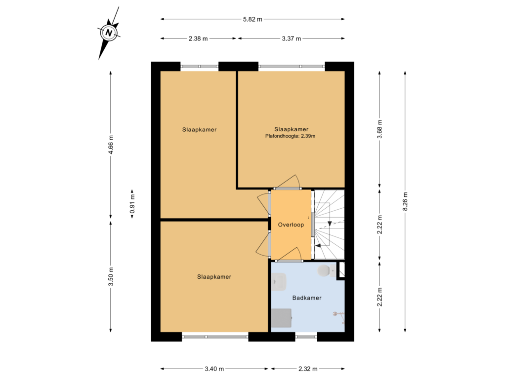 Bekijk plattegrond van 1e Verdieping van Hazelaardreef 14