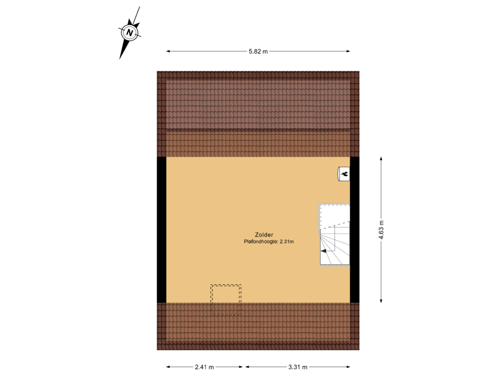 Bekijk plattegrond van 2e Verdieping van Hazelaardreef 14