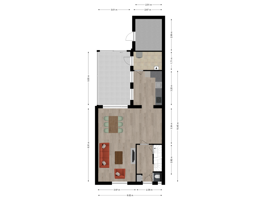 View floorplan of Begane grond of Julianastraat 24