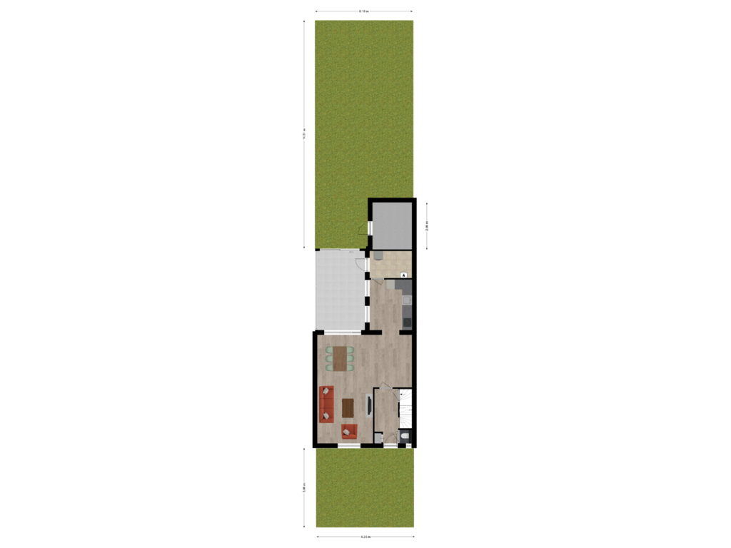 View floorplan of Situatie of Julianastraat 24